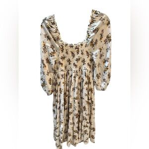 Torrid Cream Floral Smocked dress!!